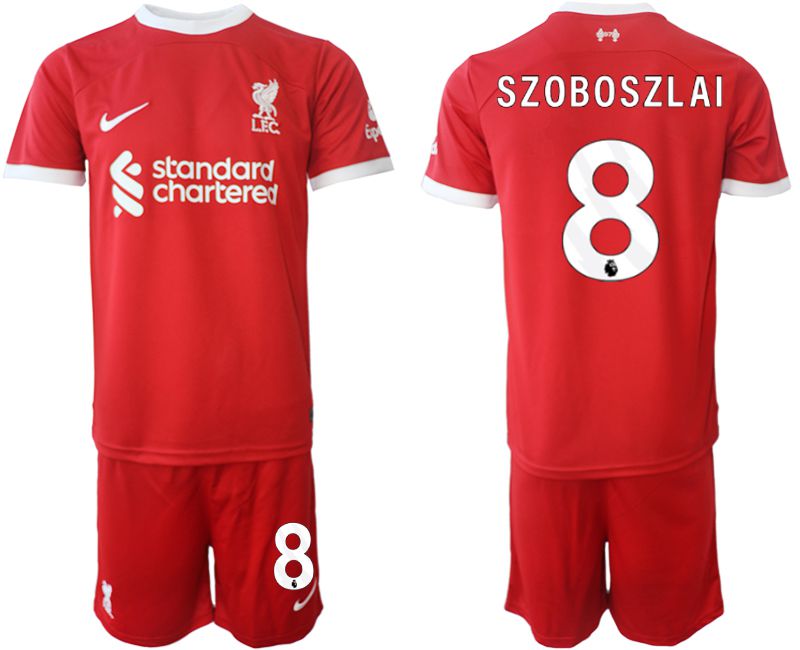 Men 2023-2024 Club Liverpool home red #8 Soccer Jersey